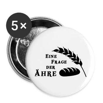 EIne Frage der Ähre - Buttons groß 56 mm (5er Pack) - Weiß - Vorne