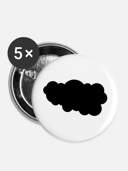 cloud - Buttons groß 56 mm (5er Pack) - Weiß