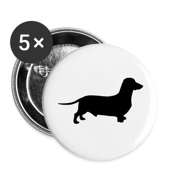 dog - Buttons large 2.2''/56 mm (5-pack) - white - Front
