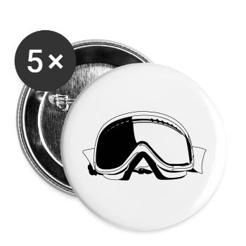 Skibrille - Buttons groß 56 mm (5er Pack) - Weiß - Vorne