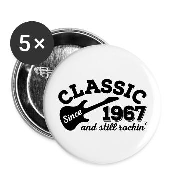 1967 - Buttons groß 56 mm (5er Pack) - Weiß - Vorne