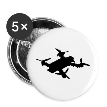 Drohne 2 - Buttons groß 56 mm (5er Pack) - Weiß - Vorne
