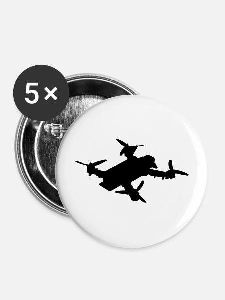 Drohne 2 - Buttons groß 56 mm (5er Pack) - Weiß