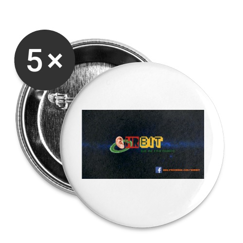 OhrBit Logo - Buttons groß 56 mm (5er Pack)