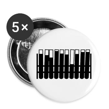 reagenzgläser - Buttons groß 56 mm (5er Pack) - Weiß - Vorne