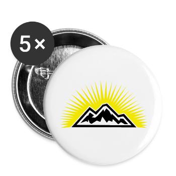 Mountainsun - Buttons groß 56 mm (5er Pack) - Weiß - Vorne