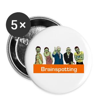 Brainspotting Zombies - Buttons large 2.2''/56 mm (5-pack) - white - Front