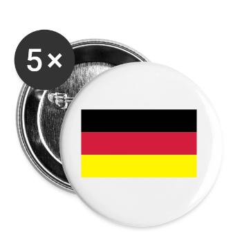 deutschlandflagge - Buttons groß 56 mm (5er Pack) - Weiß - Vorne