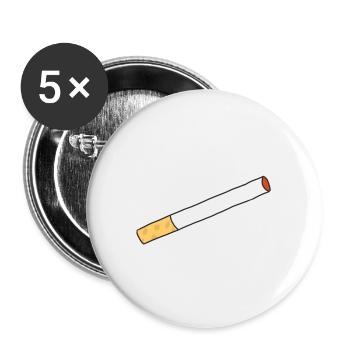 Zigarrette - Buttons groß 56 mm (5er Pack) - Weiß - Vorne