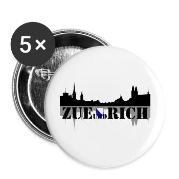 zue et riche - Lot de 5 grands badges (56 mm) - blanc - Devant