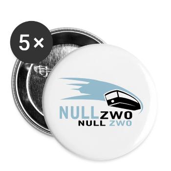 0202 - 10cm x 6cm - Buttons groß 56 mm (5er Pack) - Weiß - Vorne