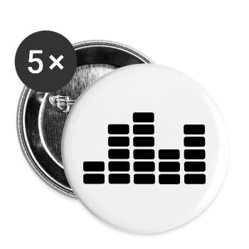 2541614 14649582 lautstaerkeneu - Buttons groß 56 mm (5er Pack) - Weiß - Vorne