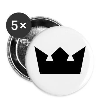krone - Buttons groß 56 mm (5er Pack) - Weiß - Vorne
