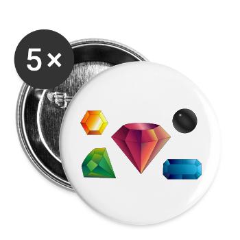 miner miner mine mine coal coal9 - Buttons large 2.2''/56 mm (5-pack) - white - Front