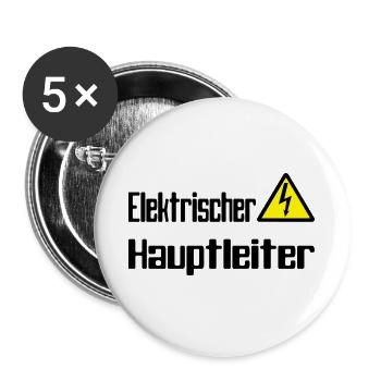 hauptleiter - Buttons groß 56 mm (5er Pack) - Weiß - Vorne