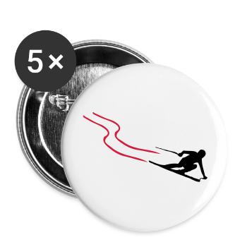 ski - Buttons large 2.2''/56 mm (5-pack) - white - Front