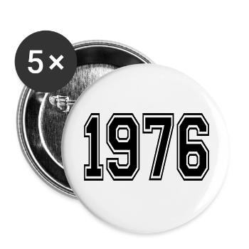 1976 - Buttons groß 56 mm (5er Pack) - Weiß - Vorne