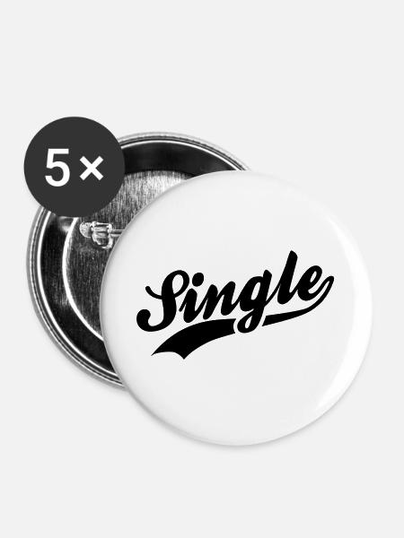 Einzelner - Buttons groß 56 mm (5er Pack) - Weiß