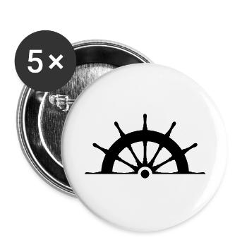 Steuerrad schwarz - Buttons groß 56 mm (5er Pack) - Weiß - Vorne