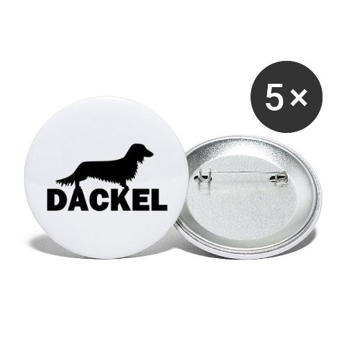 Dackel - Buttons groß 56 mm (5er Pack)