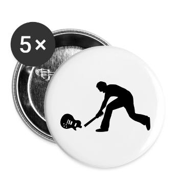 rock_and_roll_072011_d_1c - Lot de 5 grands badges (56 mm) - blanc - Devant