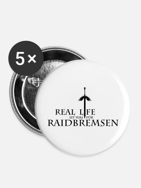 raidbremsen - Buttons groß 56 mm (5er Pack) - Weiß