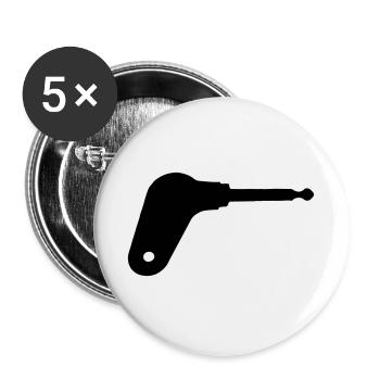 Oldtimer tractor ignition key - Buttons large 2.2''/56 mm (5-pack) - white - Front