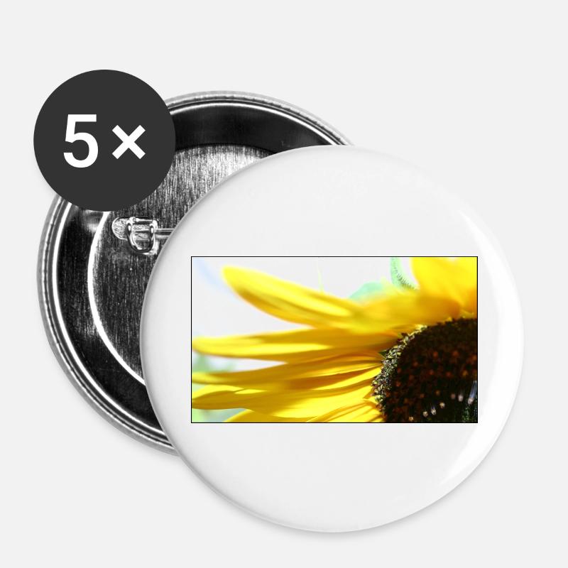 Sunflower - Buttons large 2.2''/56 mm (5-pack) - white