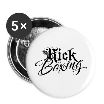 Kick Boxing - Buttons large 2.2''/56 mm (5-pack) - white - Front