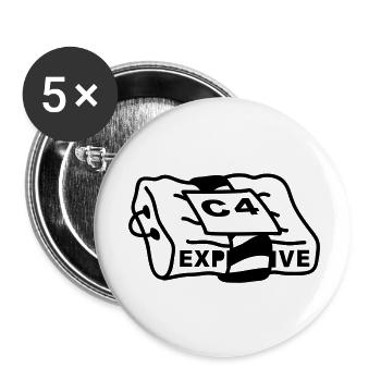 c4_explosive - Buttons large 2.2''/56 mm (5-pack) - white - Front