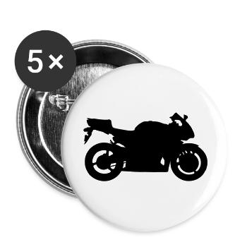 Superbike 2013 - Buttons groß 56 mm (5er Pack) - Weiß - Vorne