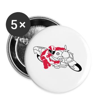 motorrad_2 - Lot de 5 grands badges (56 mm) - blanc - Devant