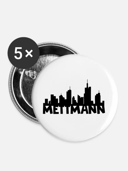 Mettmann - Buttons large 2.2''/56 mm (5-pack) - white