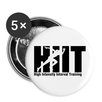 HIIT Intervall Training - Buttons groß 56 mm (5er Pack) - Weiß - Vorne