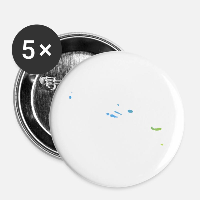 Azores - Buttons groß 56 mm (5er Pack) - Weiß