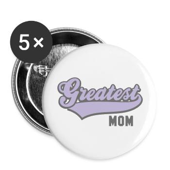 Greatest MOM 2C - Buttons groß 56 mm (5er Pack) - Weiß - Vorne