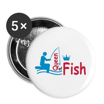 angeln - Buttons groß 56 mm (5er Pack) - Weiß - Vorne