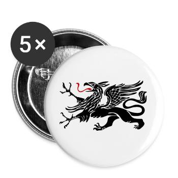 Rostocker Greif Schwarz Rostock - Buttons large 2.2''/56 mm (5-pack) - white - Front