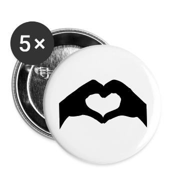 i_love_you___f1 - Lot de 5 grands badges (56 mm) - blanc - Devant