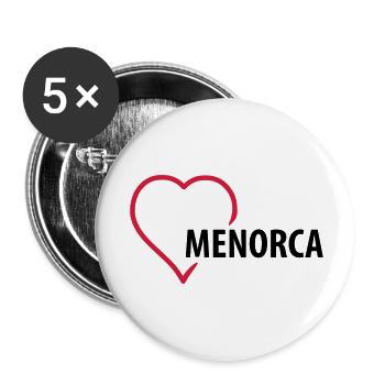 menorca__f2 - Buttons groß 56 mm (5er Pack) - Weiß - Vorne