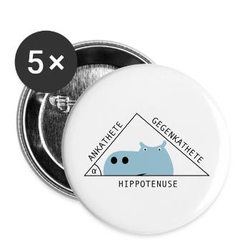 Dreieck - Buttons groß 56 mm (5er Pack) - Weiß - Vorne