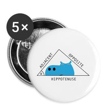 mathematics - Buttons large 2.2''/56 mm (5-pack) - white - Front