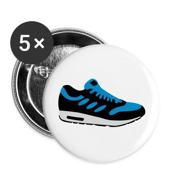 schuh__f3 - Buttons groß 56 mm (5er Pack) - Weiß - Vorne