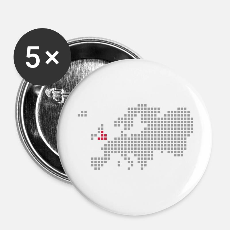 England - Buttons large 2.2''/56 mm (5-pack) - white