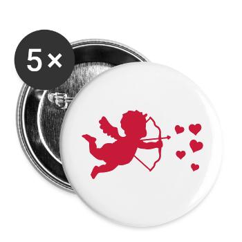 amor_herzen___f1 - Lot de 5 grands badges (56 mm) - blanc - Devant