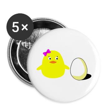 big_sister_chick - Lot de 5 grands badges (56 mm) - blanc - Devant