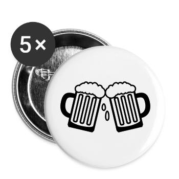 bier1___f1 - Lot de 5 grands badges (56 mm) - blanc - Devant