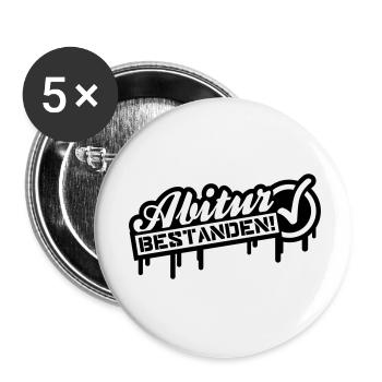 abitur_bestanden_ya1 - Buttons large 2.2''/56 mm (5-pack) - white - Front