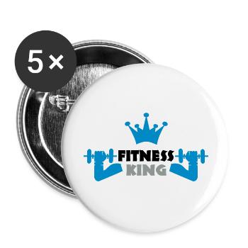 fitness - Buttons large 2.2''/56 mm (5-pack) - white - Front