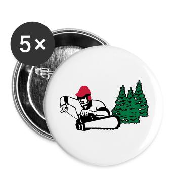 lumberjack - Buttons large 2.2''/56 mm (5-pack) - white - Front